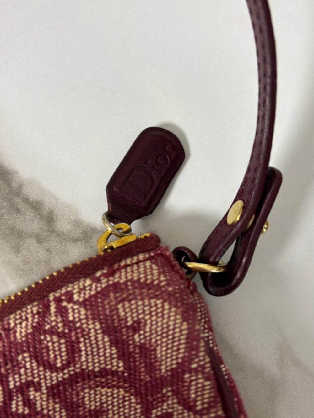 Dior Saddle Bag Burgundy Oblique Vintage - Picture 3 of 6